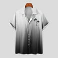 thumbnail image 1 of Hooded & Blouse Walmart+ Week jovatis Chemises à Manches Courtes pour Hommes, Chemise Décontractée pour Homme à Boutons Imprimés Col Rabattu à Manches Courtes Blouse, 1 of 5