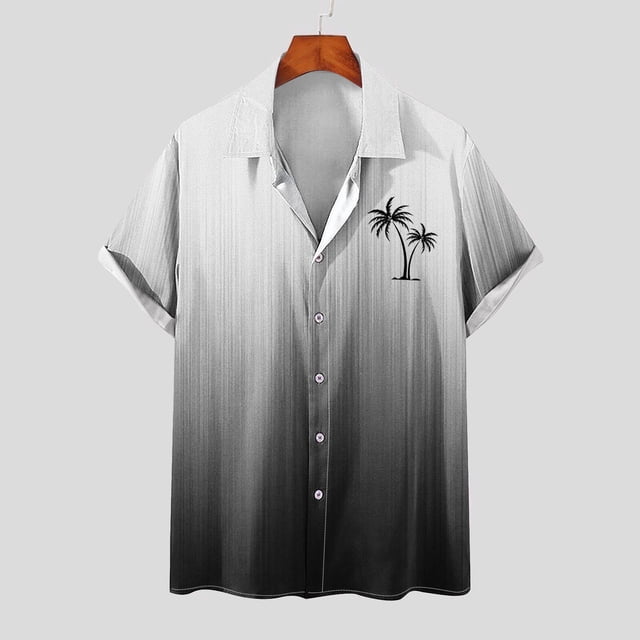 Hooded & Blouse Walmart+ Week jovatis Chemises à Manches Courtes pour Hommes, Chemise Décontractée pour Homme à Boutons Imprimés Col Rabattu à Manches Courtes Blouse