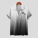 thumbnail image 2 of Mens Manga Corta Botón Abajo Camisas Botones Casuales Imprimir Blusa Turndown, Camisa de Poliéster para la Fiesta, los Negocios Y el Uso Casual Diario, 2 of 5