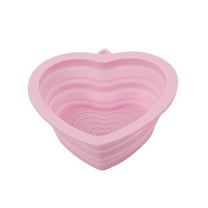 Btomtd Collapsible Silicone Pet Bowls, Portable Dog Bowls and Cat Bowls, Foldable Feeder and Waterer for Travel or Hiking, Practical Dog and Cat Food Bowl, Pink