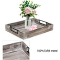 thumbnail image 5 of Homebeez Rustic Wood Serving Trays Set,Rectangle Wood Handled Plate,Vintage Wood Platters for Kitchen, Dining Room, Living Room, 5 of 6