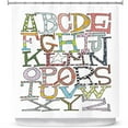 thumbnail image 1 of Shower Curtains 70" x 73" from DiaNoche Designs by Marley Ungaro - Starbrite Alphabet, 1 of 1