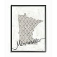 thumbnail image 2 of Stupell Industries Minnesota Patterned Grey US State Design Framed Wall Art by Ziwei Li, 2 of 5