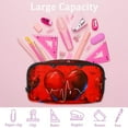 thumbnail image 4 of MUOOUM Pencil Case, Red Heart Heartbeat Pattern Large Capacity Pencil Pouch Stationery Pen Bag, 4 of 7