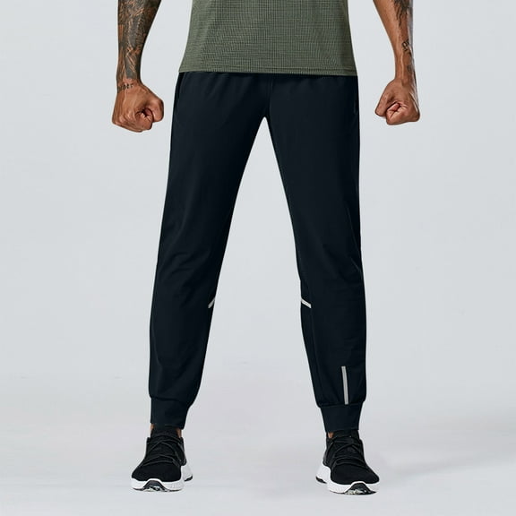 lkfuzj Men's Nylon-Silk Sports Pants with Elastic Waist, Breathable Quick-Dry Fabric for Summer Outdoor, Gym, Running, Hiking & Casual Wear