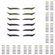 thumbnail image 2 of Jumpingount Eyeliner Sticker reutilizable doble párpado brillo línea tira maquillaje de ojos para fiesta Cosplay club nocturno, amarillo púrpura Type1 NO1 Jumpingount CBP178291, 2 of 6