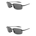 thumbnail image 1 of Minnieouse Gafas de sol deportivas para PC con protección solar de amplia aplicación antiradiación Gafas de sol sin marco de moda Piezas grises piezas grises negras 2Conjunto, 1 of 6