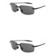 thumbnail image 1 of Minnieouse Gafas de sol deportivas para PC con protección solar de amplia aplicación antiradiación Gafas de sol sin marco de moda Piezas grises piezas grises negras 2Conjunto, 1 of 6