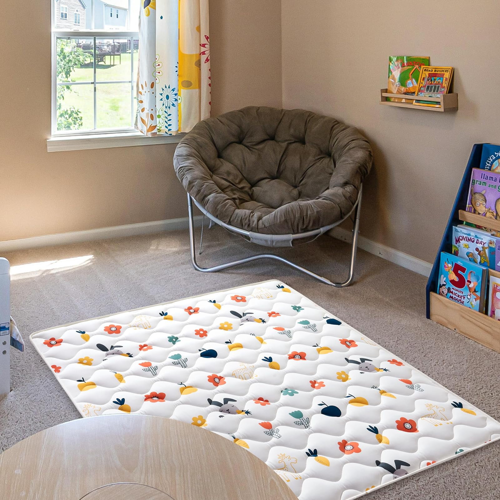 Ceekliybear Baby Play Mat 71" x 59" - Foldable Soft Foam Mat for Infants and Toddlers, Non-Slip & Machine Washable, Skin - Friendly Padded Playmat, Ideal for Playpen, Tummy Time, Travel