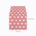 thumbnail image 3 of FYTPOV Flax Table Runner, Valentines Day Decorations, Hearts Printed Pink Table Runner for Wedding Party, Christmas Runner for Table Home Decor, 13x35 inch, 3 of 5