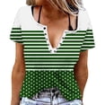 thumbnail image 2 of ATENAR Shirts for Women Summer Short Sleeve T Shirts for Women Casual Tee Green 2XL, 2 of 6