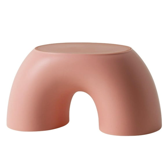 Silla Otomana Reposapiés Extra Firme Gris Oscuro Minimalista Moderno PP Banco Pequeño para Rosado