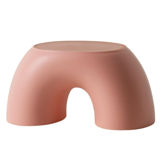 Taburete pequeño y sencillo para niños, taburete pequeño antideslizante, banco para zapatos para niños. Rosado