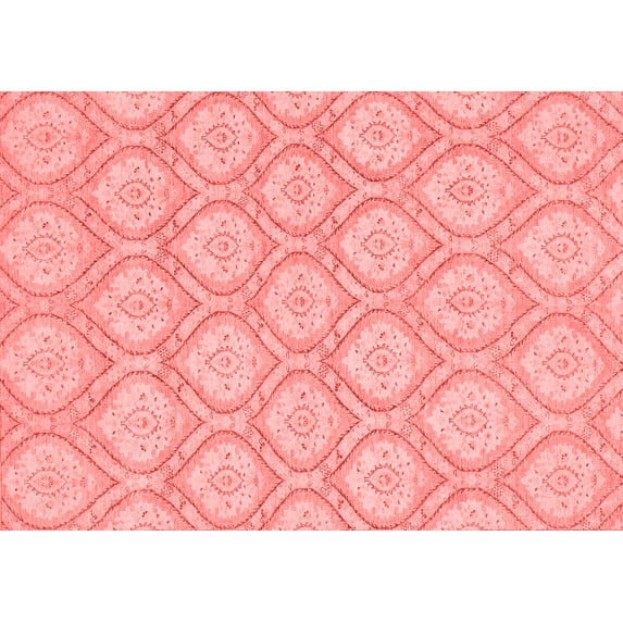 Ahgly Company Machine Washable Indoor Rectangle Oriental Red Modern Area Rugs, 5' x 8'