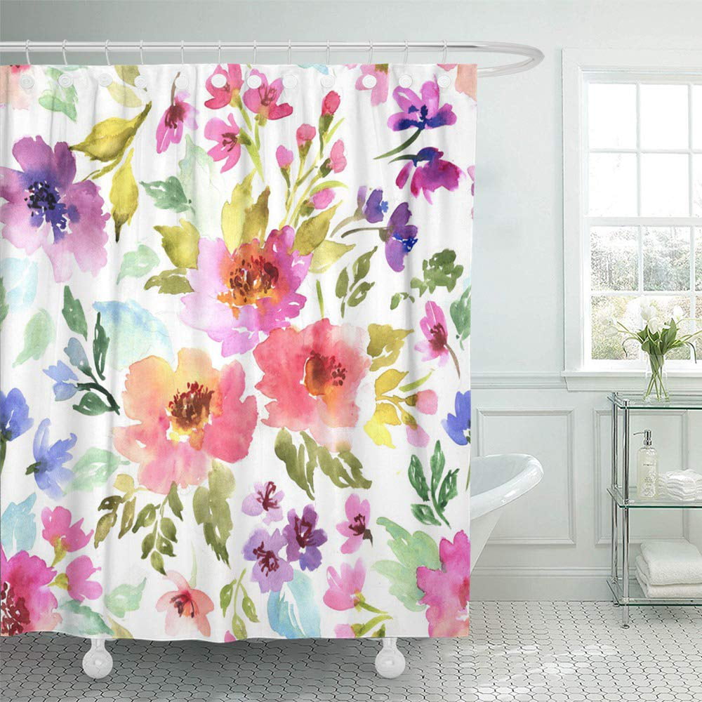 71" Waterproof Fabric Shower Curtain Bathroom home decor Pterosaurs and unicorns 