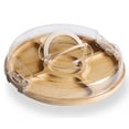 thumbnail image 7 of Cook With Color Round Bamboo Cutting Board with Locking Lid, Dual-Function Charcuterie Board & Serving Board, 7 of 7