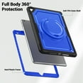 thumbnail image 2 of ELEHOLD Case for iPad Pro10.5 2017/air3 10.5 2019 9th/8th/7th Generation, 15ft Drop Protection Shockproof Rugged Case with 360° Rotating Stand & Handle Grip &Shoulder Strap,Darkblue, 2 of 8