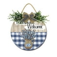 thumbnail image 1 of Eveokoki Farmhouse Welcome Front Door Sign Funny Wreaths Hanging Wooden Plaque Decoration Round Rustic Wood Farmhouse Porch Decor for Home Front Door Decor, 12 x 12 Inch, 1 of 1