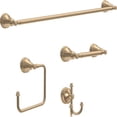 thumbnail image 2 of 4-Piece Bathroom Set Champagne Bronze 18" Towel Rack, Toilet Paper Holder, Hand Towel Holder, Hook| Bathroom Accessory Set Towel Holder 4-Piece Hardware, 2 of 6