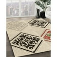 thumbnail image 2 of Ahgly Company Indoor Round Patterned Wheat Beige Area Rugs, 5' Round, 2 of 6