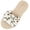 Beige, variant on Qingpeng Womens Woven Espadrille Slide Slippers Large Polka Dot Bow Cushioned Footbed Comfy Open Toe Summer Flats