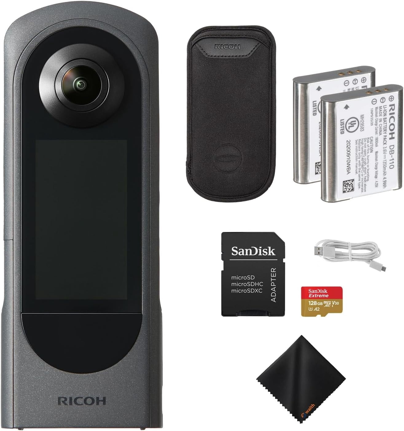 Ricoh Theta S 360-Degree Spherical Digital Camera - Black