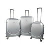 Travelers Polo & Racquet Club PR-65103-001 Barnet 2.0 3 Piece Hardside ABS Expandable Spinner Luggage Set, Black