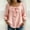 370#Pink, variant on 2026 Summer Cotton Linen Shirt for Women Square Neck Tie Front Bow 3/4 Sleeve Casual Blouse Tops White 2XL