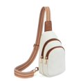 thumbnail image 1 of Bolso Bandolera Telena Riñonera de Cuero Beige Marrón, 1 of 7