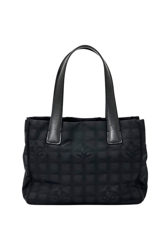 Pre-Owned Chanel CHANEL Handbag New Travel Tote PM Women's Brand Bag Nylon Black Gold Hardware...