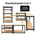 thumbnail image 3 of Estante Anaquel Organizador Metal 5 Niveles Hogar Oficina Color Negro, 3 of 8