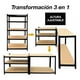 thumbnail image 3 of Estante Anaquel Organizador Metal 5 Niveles Hogar Oficina Color Negro, 3 of 8