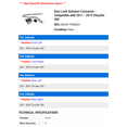 thumbnail image 2 of Door Lock Actuator Connector - Compatible with 2011 - 2015 Chrysler 300 2012 2013 2014, 2 of 2
