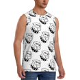 thumbnail image 2 of Bingfone Cool Dog Pattern Men's Tank Tops Workout Sleeveless Tee Shirts Running Beach Tanks for Men-3X-Large, 2 of 4