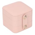 thumbnail image 2 of Jewelry Box Pink Portable Multi Layer PU Leather Jewelry Travel Case for Home Ring Earrings Necklace, 2 of 14