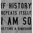 thumbnail image 2 of History Repeats Itself Dinosaur Pet Unisex Fleece Graphic Zip Up Hoodie Brisco Brands 4X, 2 of 5