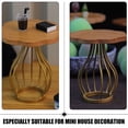 thumbnail image 3 of Mobutofu table d'Appoint miniature Mini table d'Appoint Brun 1 Pcs pour Mini Jardin, 3 of 8