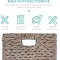 thumbnail image 5 of WILLYO  10.5x10.5in Pack of 5 Cube Storage Baskets, Water Hyacinth Multipurpose Collapsible Organizers, Handwoven Laundry Totes for Laundry, Living Room, Kids Room & Nursery - Gray, 5 of 7