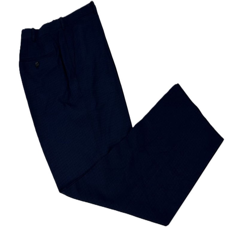 perry ellis men's modern fit solid stretch resolution dress pant Perry Ellis Portfolio Men's Slim Fit Solid Flat Front Pants in Black, Size 34, 100% Polyester main image 1