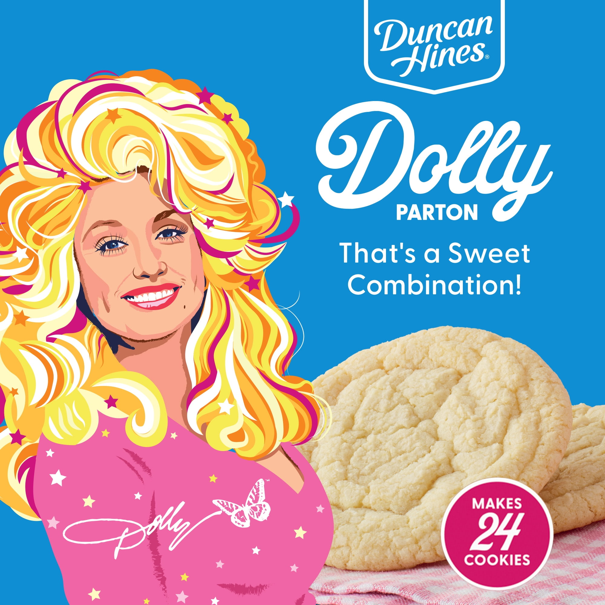 (2 pack) Duncan Hines Dolly Parton's Sugar Cookie Mix, 15.25 oz.