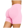 thumbnail image 4 of felwors Women's Seamless Scrunch Lifting Biker Shorts High Waisted Tummy Control for Yoga Workout Red for Size M, 4 of 7