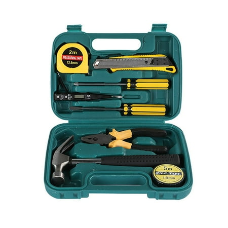 

Portable Combination Tool 9-piece Set Multifunctional Hardware Repair Toolbox