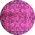 thumbnail image 1 of Ahgly Company Indoor Round Oriental Pink Industrial Area Rugs, 6' Round, 1 of 4