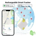 thumbnail image 4 of QJUHUNG Traqueur Intelligent GPS Rechargeable Type-C Anti-Perte - Suivi en Temps Réel Aucune Installation Requise Compatible avec Apple Find My App Idéal pour Animaux Sacs Bagages Bicyclettes Voitures P, 4 of 6