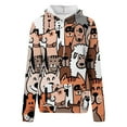thumbnail image 4 of Women's Plus Size Essentials Hoodie Fashion Tops Trendy Loose Sweatshirts Long Sleeve Cute Print Patchwork Hooded Pullover Fall Clothes With Pocket Up to 65% off, 4 of 5