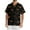 Black_001, variant on Domuza Scrub Top Men Plus Size V-Neck Short Sleeve Spooky Horror Print Carer Top Soft Comfort Stretch Working Uniform with Chest Pockets Black 5XL