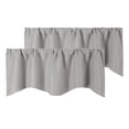 thumbnail image 1 of Panel de cenefa de ventana pequeña de cocina Soledad Cortina corta decorativa 2 paquetes 51x18 gris, 1 of 6