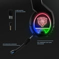 thumbnail image 2 of Chicago Bears Mascot Logo Wireless Bluetooth Gaming Headphones & Stand, 2 of 2