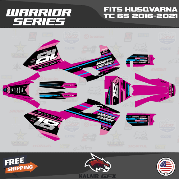 Kalair GFX Graphics Kit for Husqvarna TC65 (2016-2023) Warrior Series