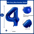 thumbnail image 2 of Globo de aluminio número 4 de color azul marino, modelo LVMOQIQIU, 40 cm, 2 of 7